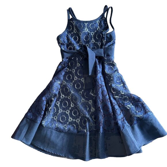 NEW Bonnie Jean Sleeveless Skater Dress Navy Lined Girls Size 5 - Picture 2 of 4
